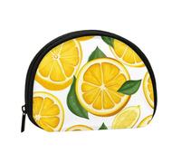 Lemon Fruit Pattern Coin Purse with Zipper Mini Coin Pouch Small Change Wallet for Men Women Coin Bag Personalized Credit Card Bags Everything Storage Pouch for Headset ID Key Lipstick
