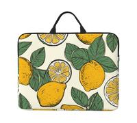 Lemon Fruit Pattern Laptop Case 14 Inch Laptop Sleeve Computer Carrying Bag Shockproof Protective Notebook Case Portable Laptop Bag Waterproof Briefcase Bag for Men Women