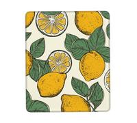 Lemon Fruit Pattern Mouse Pad with Non-Slip Rubber Base 8.3 x 10.3 in Mouse Mat with Stitched Edge Gaming Mousepad for Wireless Mouse Computer Laptop Home Office Desk Pad