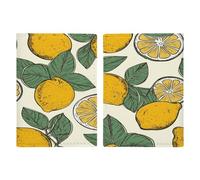 Lemon Fruit Pattern Passport Holder Leather Passport Wallet Cover Case Passport Protective Cover Cute Passport Book Holder Slim Credit Card Holder Travel Accessories for Women Men