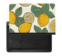 Lemon Fruit Pattern Passport Holder Wallet Card Case Fashion Travel Passport Cover Documents Organizer ID Protector Holder Unisex-adult
