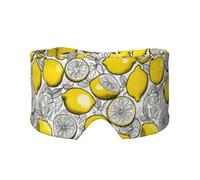 Lemon Fruit Pattern Print Eye and Ear Muffs for Adults Kids Sleeping Travel Home Office Aid for Restful Nap