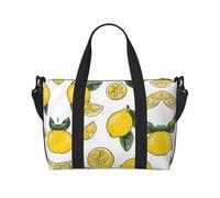 Lemon Fruit Pattern Print Handheld Crossbody Travel Bag Single Shoulder Handbag Sports and Fitness Bag Travel Luggage Bag