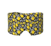 Lemon Fruit Pattern Print Sleep Eye and Ear Muffs Soft Blackout for Adults Kids Comfortable Travel Nap Aid