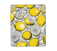 Lemon Fruit Pattern Print Small Desk Pad,Rubber Base with Precision Stitched Edges,Perfect for Office,Gaming