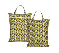 Lemon Fruit Pattern Print Travel Laundry Bag Foldable Lightweight Camping Beach Dorm Weekend Getaways