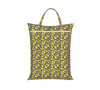 Lemon Fruit Pattern Print Travel Laundry Bag Foldable Lightweight Camping Beach Dorm Weekend Getaways