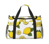 Lemon Fruit Pattern Print Womens Sports Bags Travel Bag -Duffel Bags for Men,Small Medium Weekender Overnight Bags for Women,Sport Gym Bag
