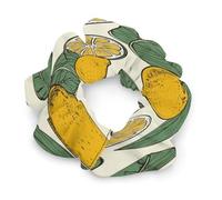 Lemon Fruit Pattern Satin Scrunchies Elastic Hair Bands Exquisite Soft Jumbo Scrunchy Thick Fashion Hair Ties Cute Satin Hair Scrunchies for Women Hair Accessories Gift