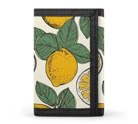 Lemon Fruit Pattern Wallet,Credit Card Holder,Three-fold Wallet for Passport Covers, Purse Passport Bag for Men Women
