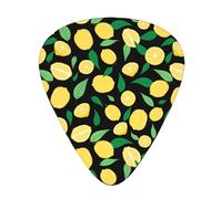 Lemon Fruit Print Guitar Picks,12 Pack Guitar Plectrums Thin, For Bass Electric Acoustic Guitars Ukulele