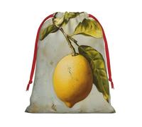Lemon Fruit Print Reusable Drawstring Gift Bags For Candy Bag Birthday, Wedding Or Daily