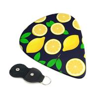 Lemon Fruit Printed Guitar Picks 6 Pcs Guitar Plectrum Acoustic Electric Guitar Pick For Bass Electric Acoustic Guitars Ukulele Thin Medium Thick Set 0.46mm