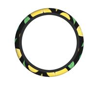 Lemon fruit Stretch steering wheel cover car steering wheel protector 15-inch suitable for most models