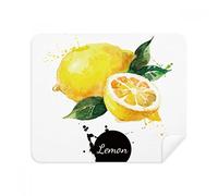 Lemon Fruit Tasty Healthy Watercolor Phone Screen Cleaner Glasses Cleaning Cloth 2pcs Suede Fabric