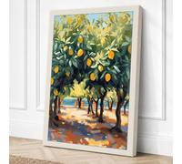 Lemon Grove at Noon Coastal Canvas Wall Art Print 24x16 Inch