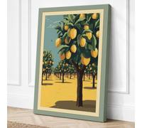 Lemon Grove Harvest Vintage Canvas Wall Art Print 18x12 Inch