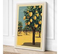 Lemon Grove Harvest Vintage Canvas Wall Art Print 18x12 Inch