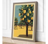 Lemon Grove Harvest Vintage Canvas Wall Art Print 24x16 Inch