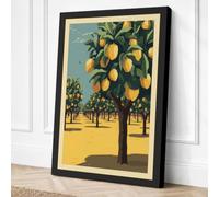Lemon Grove Harvest Vintage Canvas Wall Art Print 24x16 Inch