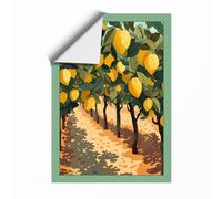 Lemon Grove in Perspective Botanical Unframed Wall Art Print A1 (84.1×59.4cm), Wall Decor for Living Room, Bedroom, Office & Home, Art Gift