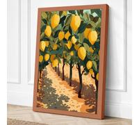 Lemon Grove in Perspective Canvas Wall Art Print 24x16 Inch (61 x 41 cm)