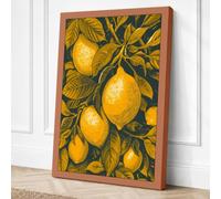 Lemon Grove Study Botanical Canvas Wall Art Print 36x24 Inch