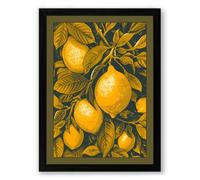 Lemon Grove Study Botanical Framed Wall Art Print A2 (59.4×42cm) Black, Wall Decor for Living Room, Bedroom, Office & Home, Ready to Hang, Art Gift