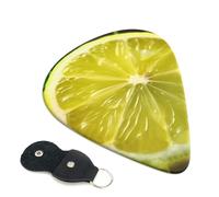 Lemon Guitar Picks 6-Pack - Pick Set (0.46mm / 0.71mm / 0.96mm) Suitable For Guitar And Ukulele Playing