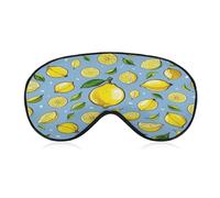 Lemon Hand Drawn Pattern Eye Mask, Adjustable Strip, Blocks Light Sleep Mask, Sleep Eye Mask for Night Sleeping Travel Nap 8.1 * 4.1 Inches