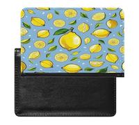 Lemon Hand Drawn Pattern Passport Holder with Card Slots Portable Passport Cover Compact Waterproof Passports Protector