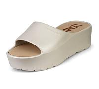 Lemon Jelly Women's Sunny Platform Sandals - Cute Water-Friendly Comfort Wedges for the Beach or Casual Wear - Super Lightweight Slip-On Flip Flops for Ladies, Warm Grey, 7.5-8