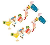 Lemon Juice Drip Oil Brooch Set 10pcs Alloy Beach Party