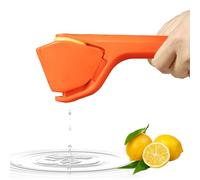 Lemon Juicer Hand Press - Manual Citrus Fruit Squeezer for Oranges, Limes, Lemons Non-Slip Base, Easy Clean Kitchen Tool (Orange)