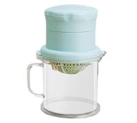 Lemon Juicer - Manual Juicer Glass Lemon Squeezers | Manual Lemon Juicer Squeezer with Cup and Strainer | Lemon Press Squeezer, Portable Fruit Squeezer for Home, Kitchen, Dining Room