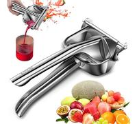 Lemon Juicer, Stainless Steel Manual Citrus Press & Handheld Squeezer, Heavy Duty S304 Metal Lemonade Maker for Orange, Lime, Grapefruit, Pomegranate, Dishwasher Safe