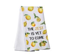 Lemon Kitchen Decor The Zest Is Yet To Come Kitchen Towel Lemonade Tea Towel Lemon Lovers Gift (The Zest towel)