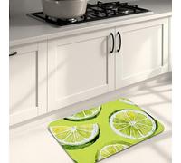 Lemon Kitchen Mats for Floor, Citrus Pattern Vintage Tropical Soft Mats, Cushioned Comfort Washable Non Slip Decor Rugs for Kitchen Sinks Laundryroom Bathroom 16x24 Inch