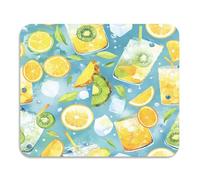 Lemon Kiwi Summer Drink Quick Dry Countertop Dish Mat Absorbent Diatomaceous Earth Dish Drying Cloth Mat Kitchen Counter