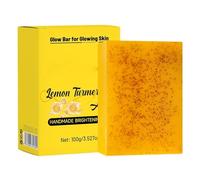 Lemon Kojic Acid and Turmeric Soap, Turmeric Lemon Soap Bar for Face and Body, Brightening Soaps for Dark, Body & Deep Cleansing, Refreshing, and Oil-Control Exfoliating (1pc)