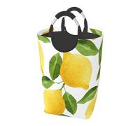 Lemon Leaf, Laundry Hamper, Collapsible Laundry Basket Large Durable Storage Bin with Handles 50L