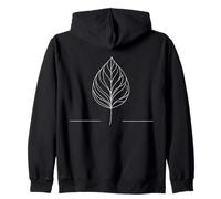 Lemon Leaf Line Art Botanist Zip Hoodie