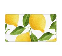 Lemon Leaf,Mouse Pad Large Desk Pad Computer Keyboard Mouse Mat with Non Slip Rubber Base 40 x 70 cm