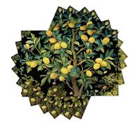 Lemon Leaf Placemats Set of 4 45x30cm, Vintage Elegance Placemats and Coasters, Yellow Table Mats Washable Soft Heat Resistant Place Mats for Kitchen Dining Room Table Mat Home Decor
