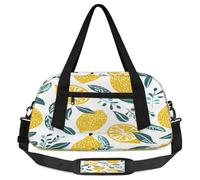 Lemon Leaves Printed Kids Travel Duffle Bag Weekender Overnight Bag for Boy Girls Carry On Travel Bag Workout Duffel Bag
