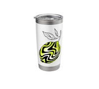 Lemon Lime Trippy Tropical Fruit Blackwork Stainless Steel Insulated Tumbler
