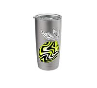 Lemon Lime Trippy Tropical Fruit Blackwork Stainless Steel Insulated Tumbler