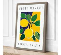 Lemon Market Costa Brava Canvas Wall Art Print 18x12 Inch (46 x 30 cm)