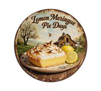 Lemon Meringue Pie Days Metal Tin Sign Plaque