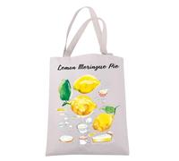 Lemon Meringue Pie Recipe Tote Bag Baker Inspired Gift Pie French Pastry Shoulder Bag Pie Lover Gift Fruit Cake Merch